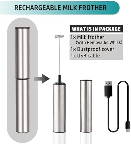 Joqineer silver dual coil milk frother — photo 4