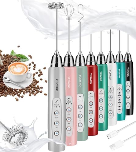 Compact USB rechargeable drink mixer wand