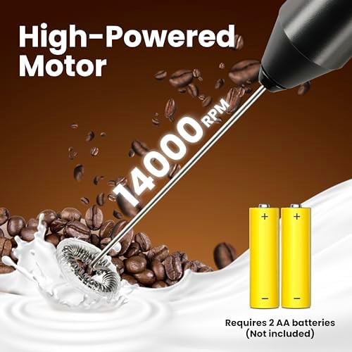 InfiniPower handheld battery milk frother black — photo 5