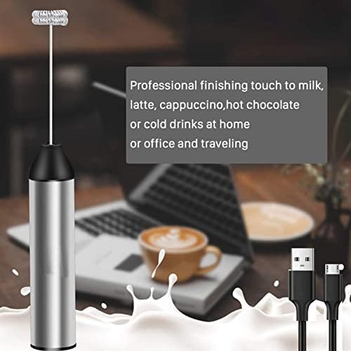 Handheld electric milk steaming frother with two heads — photo 4