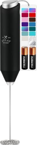 Black mini stick frother and mixer