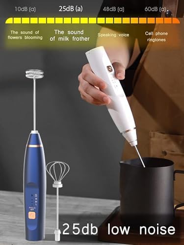 Blue three speed rechargeable handheld blender — photo 4