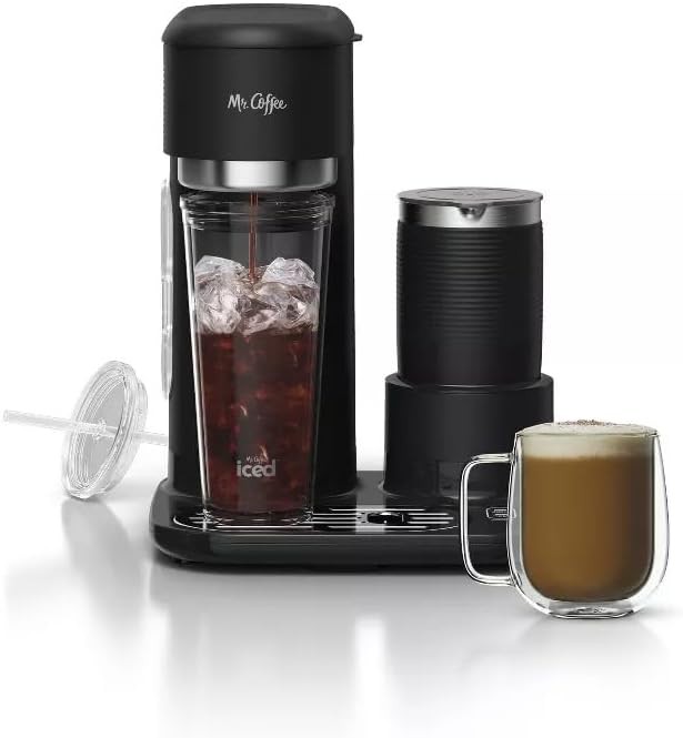 Black single-serve coffee maker with frother — photo 4
