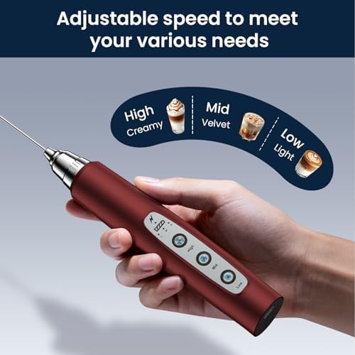 Handheld milk frother wand with stand — photo 4