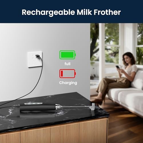 Portable electric whisk milk frother — photo 3