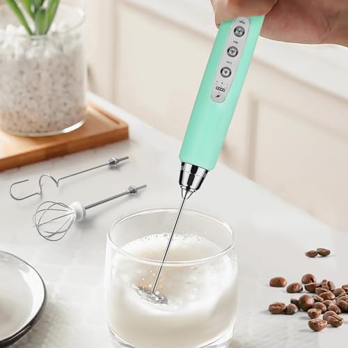 Adjustable speed electric frother wand
