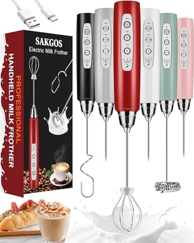 Electric handheld frother wand three speed