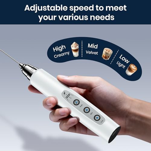 Rechargeable electric drink frother wand — photo 4