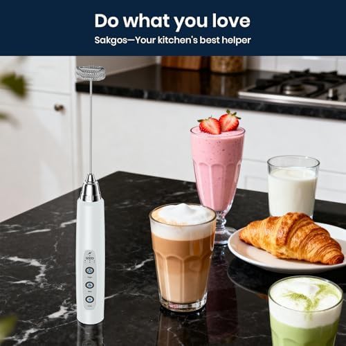 Rechargeable electric drink frother wand — photo 5
