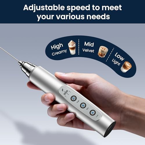Rechargeable handheld milk frother wand — photo 4