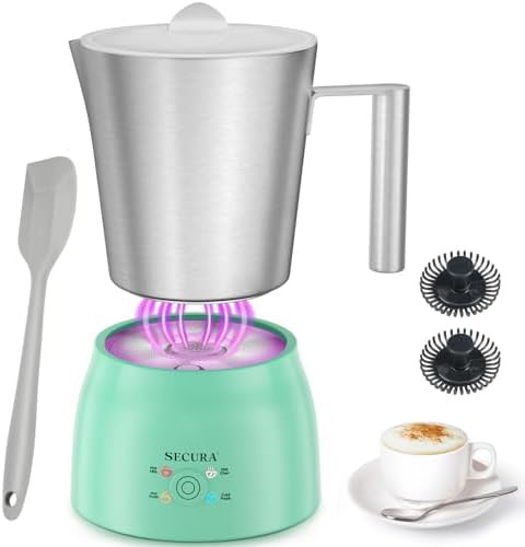 Green detachable stainless steel milk steamer