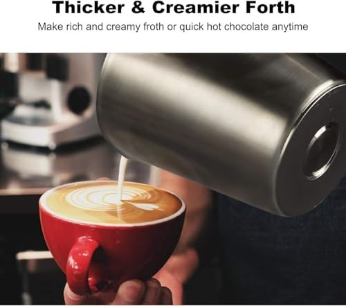 Green detachable stainless steel milk steamer — photo 5