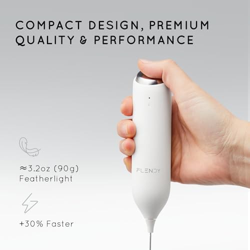 Rechargeable handheld milk frother with stand — photo 3