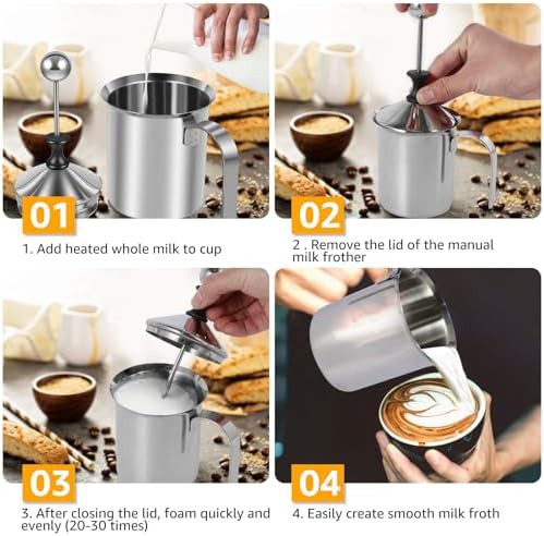 Manual Stainless Steel Double Mesh Frother — photo 4