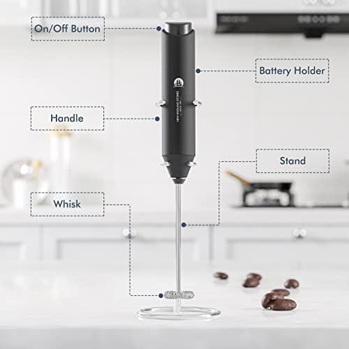 Black handheld foam maker with stand — photo 5