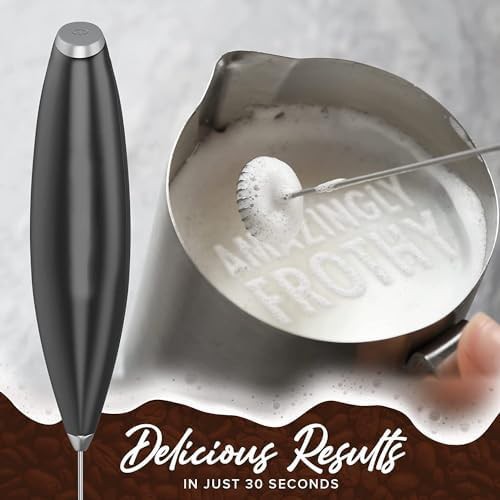 Stainless steel mini frother with stand — photo 4