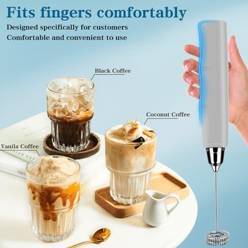 Adjustable rechargeable latte milk frother wand — photo 4