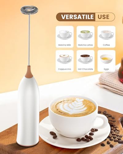 Brown USB-C handheld milk frother — photo 3