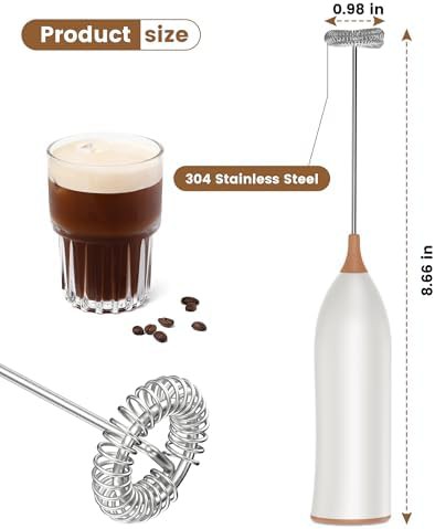 Brown USB-C handheld milk frother — photo 4