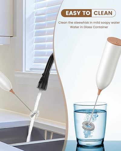 Brown USB-C handheld milk frother — photo 5