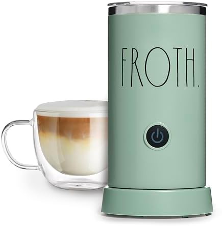 Sage green automatic milk steamer and frother