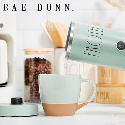Sage green automatic milk steamer and frother — photo 4