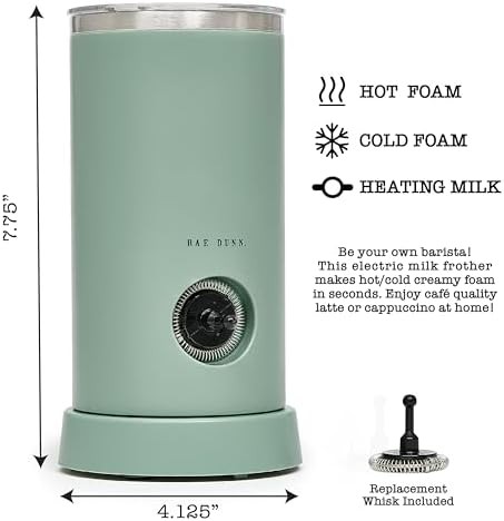 Sage green automatic milk steamer and frother — photo 5
