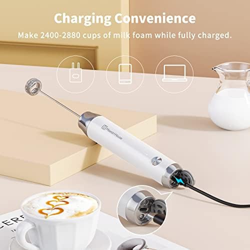 Rechargeable Handheld Frother with Three Whisks — photo 3