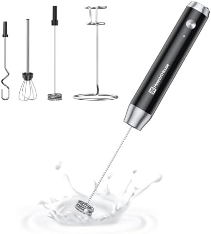 Triple Head Rechargeable Frother with Stand