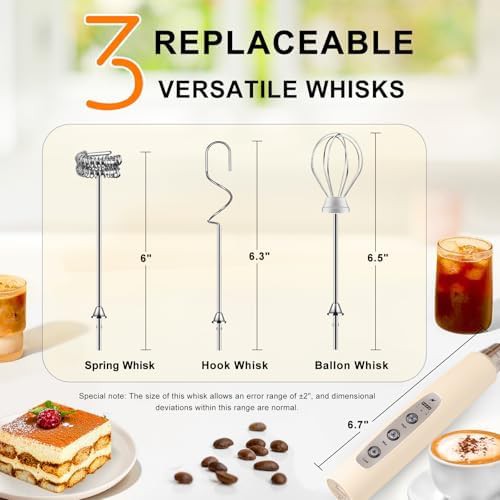 Beige stainless steel three speed frother — photo 4