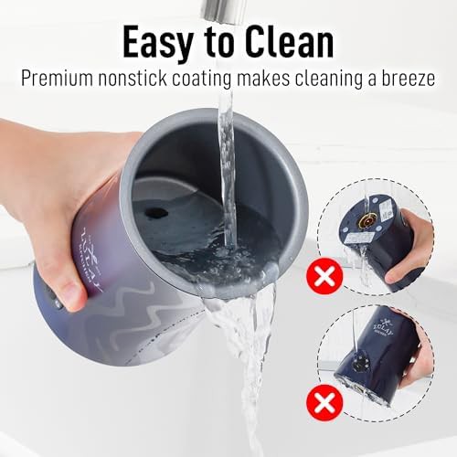 Automatic Navy Blue Milk Frother and Steamer — photo 4