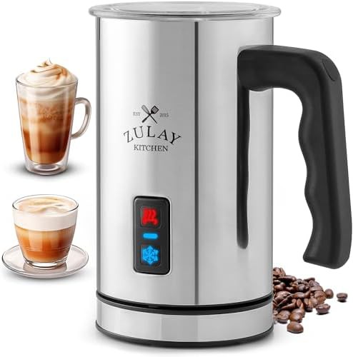 Aero silver automatic milk frother and steamer