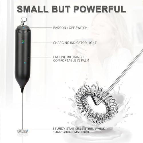 Wall mounted rechargeable charging stand frother — photo 4