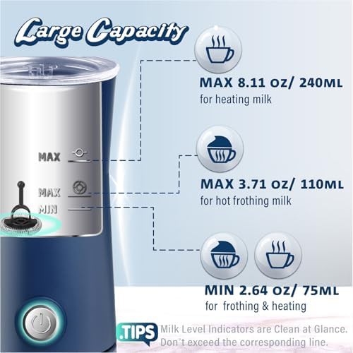 Huogary blue steamer milk frother — photo 4