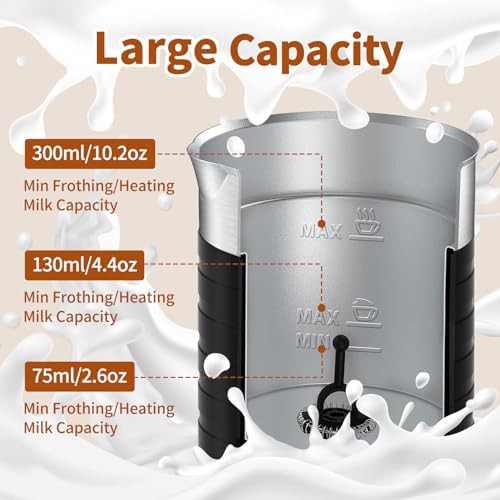 Zhuogao electric milk frother steamer 350ml — photo 4