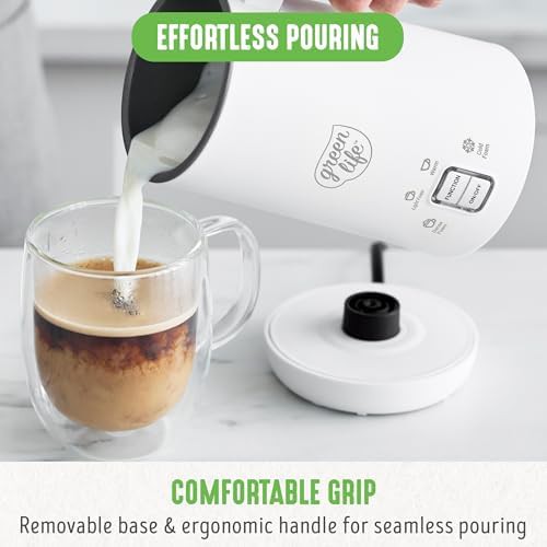 Greenlife white ceramic electric milk frother — photo 4