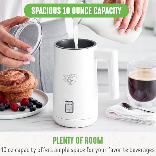 Greenlife white ceramic electric milk frother — photo 5