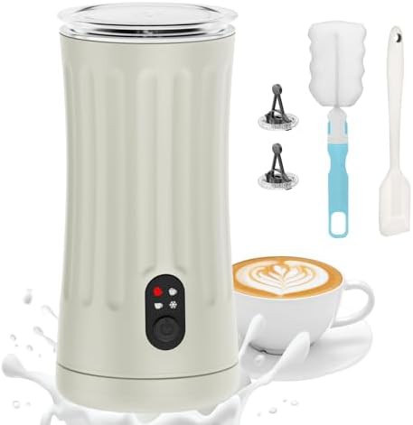 White automatic four in one milk steamer