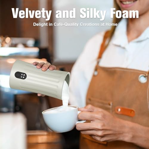 White automatic four in one milk steamer — photo 3