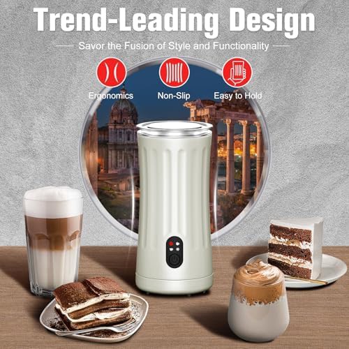 White automatic four in one milk steamer — photo 4
