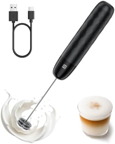 LunaFro Mini Rechargeable White Handheld Frother