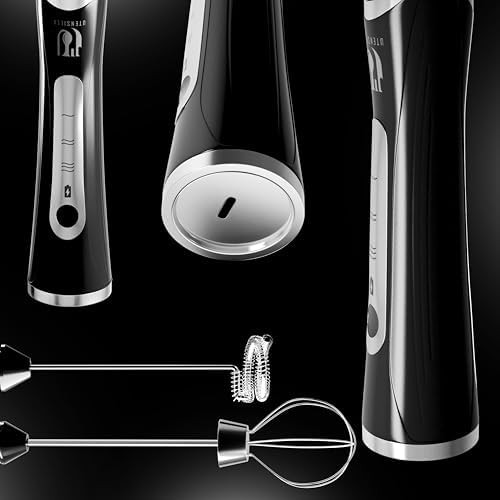 Black dual head electric coffee frother — photo 3