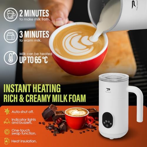 Large White Automatic Milk Steamer 350ml — photo 4