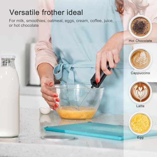 Handheld Battery Operated Coffee Whisk in Black — photo 5