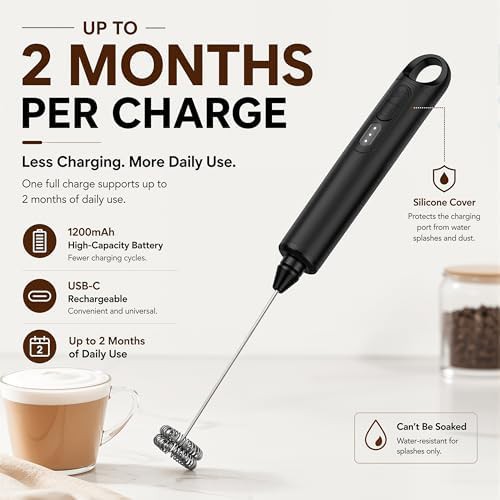 Black three speed rechargeable handheld mixer — photo 4