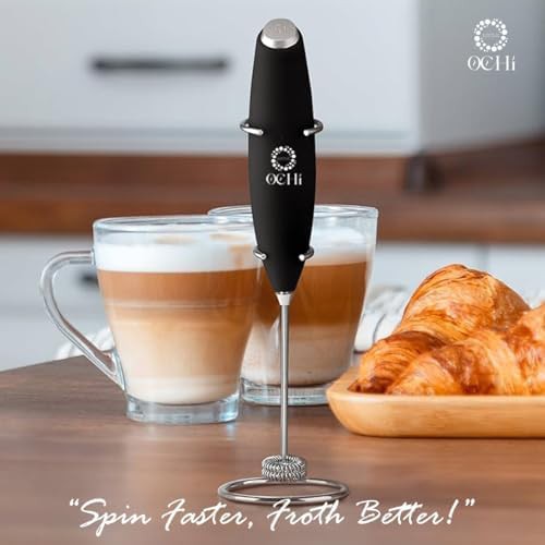 Powerful Black Handheld Drink Mixer and Whisk — photo 4