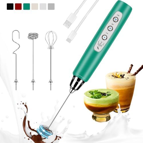 Green detachable handheld milk frother