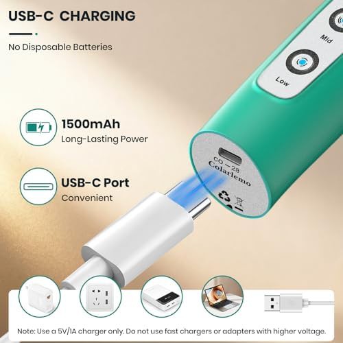 Green detachable handheld milk frother — photo 4