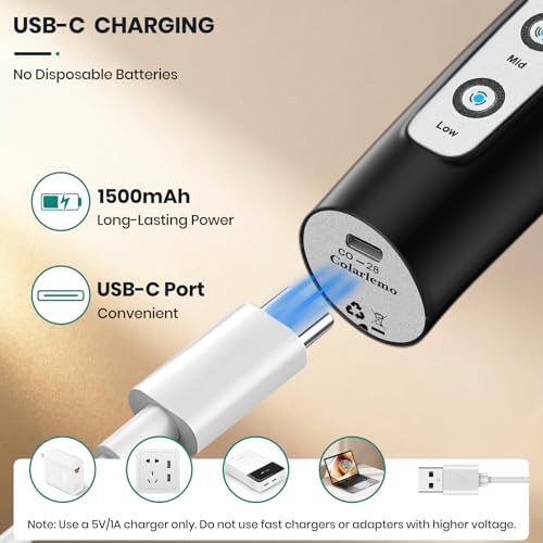 Black wireless handheld milk frother — photo 4