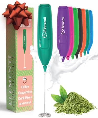 Emerald green matcha frother wand